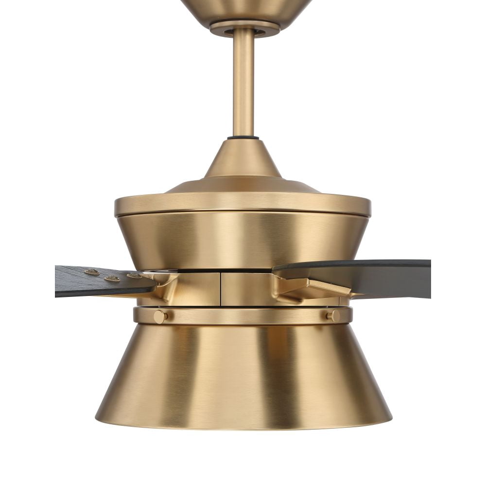 DMK52SB5 Craftmade Lighting Dominick - 5 Blade Ceiling Fan with Light Kit In Contemporary Style-17.17 Inches Tall and 52 Inches Wide-Satin Brass