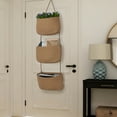 thumbnail image 2 of Hanging Over the Door Basket, Decorative Wall Hanging Baskets, 3 Tier Hanging Organizer, Jute, 14.7"x 3.3"x 43.6", 2 of 7