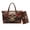 Brown and Red-Skull Rose, variant on Tutolipy Elephant Flower Print 2PCS Handbag Purse Set for Women, Ladies, Large Capacity Tote Handbag with Zipper PU Leather Wristlet Purse Mini Shoulder Bags for Shopping, Brown