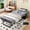 Gray-75“*31” with headboard, variant on Anyhave Folding Bed Roll Away Bed with Memory Foam Mattress Portable Foldable Guest Bed Heavy Duty Metal Frame Wheels Space Saving 75" x 31"