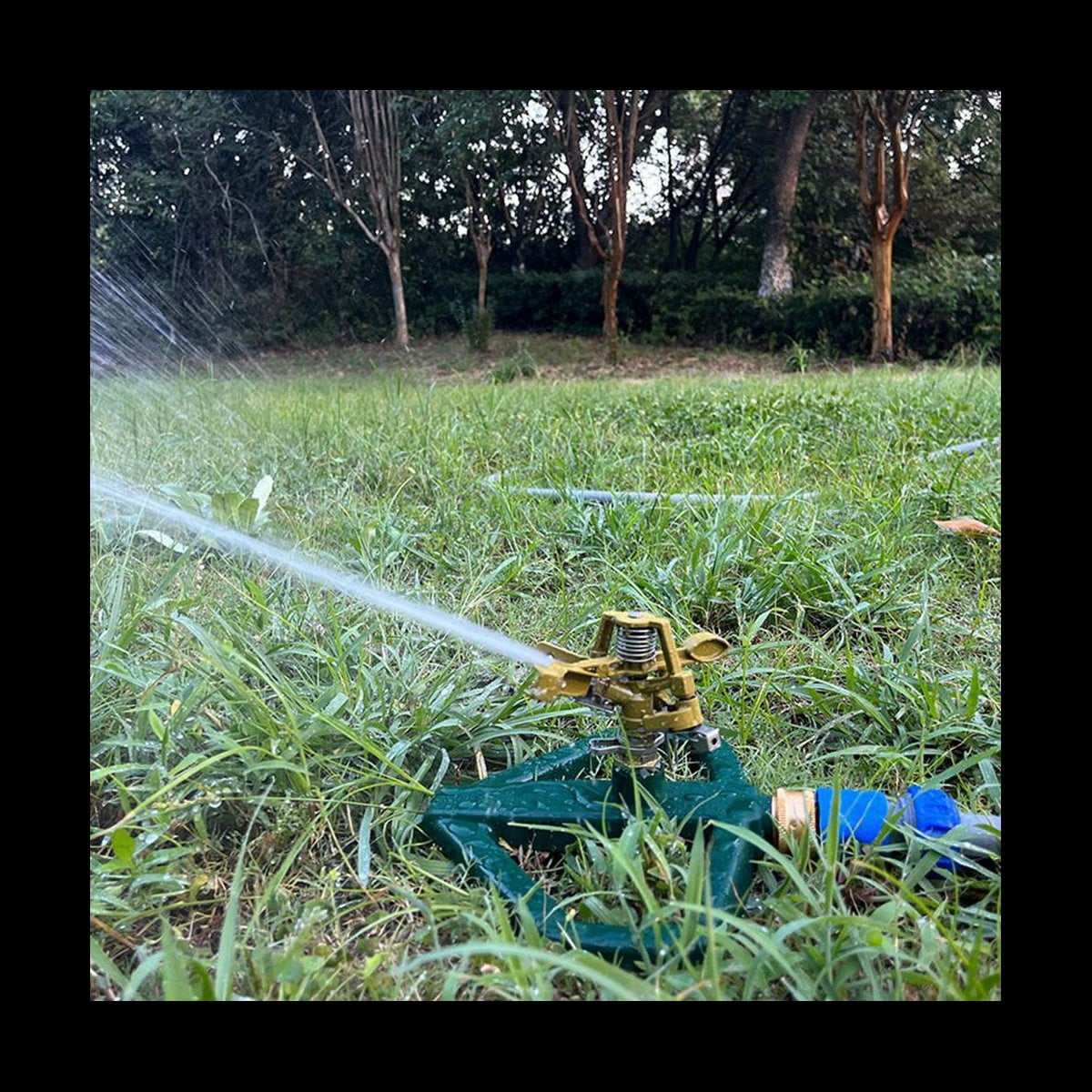 Impact Sprinkler with Base, Circular Sprinkler with Sprinkler Head, Garden Hose Sprinklers System for Lawn Yard Garden
