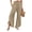 Light Brown&09^0208T, variant on Womens Palazzo Pants Flowy Ruffle Hem Pants Wide Leg Woman Elastic Waist Summer Beach Vacation Trouser Pants with Pockets