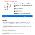 thumbnail image 2 of Upstream Oxygen Sensor Set 2 Piece - Compatible with 2005 Buick Rainier 5.3L V8, 2 of 2