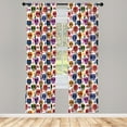 thumbnail image 3 of Ambesonne Wooden Curtains, Scary, Pair of 28"x84", Multicolor, 3 of 5