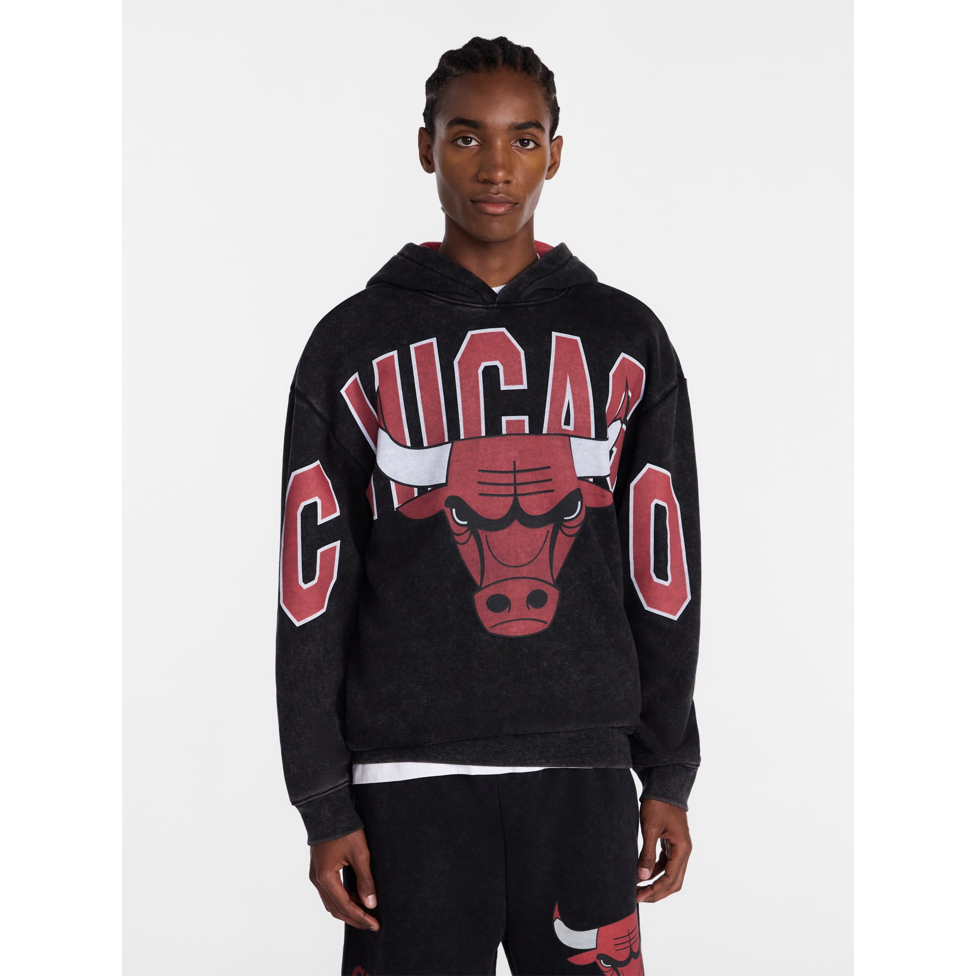 NBA, Men's & Big Men's Oversized Graphic Hoodie, Chicago Bulls, Sizes XS–4XLT
