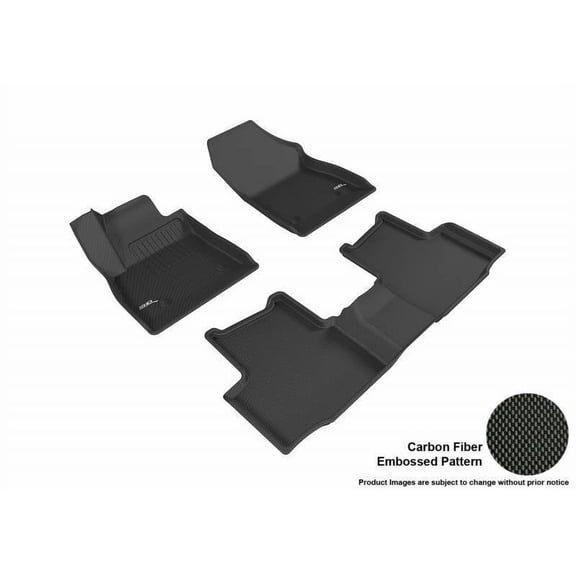 3D MAXpider 2016-2019 Fits Chevrolet Cruze 1st Row 2nd Row Kagu Carbon Fiber Embossed Pattern Black Floor Mat L1CH07601509