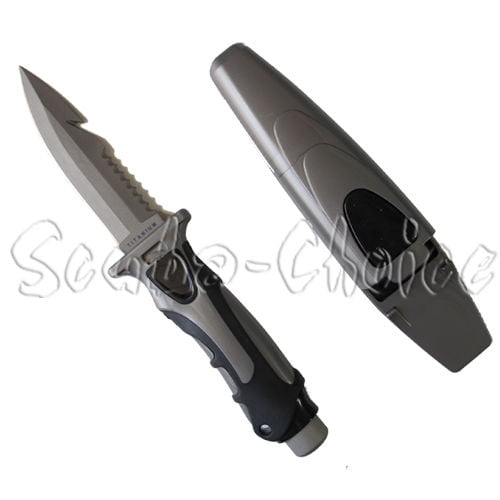 Scuba Diving 10" Heavy Duty Titanium PointTip Dive Knife w/ 2 Knife