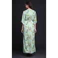 thumbnail image 3 of Bimba Rayon Bulbul Bird Womens Printed Side Slit SummerDressLong Maxi Gown-Large, 3 of 6