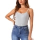 thumbnail image 1 of INSPIRAR CHIC Camisetas de mujer con sujetador incorporado, ajuste ceñido, tirantes ajustables, escote redondo, top sin mangas XL Gris, 1 of 6