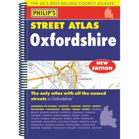 PHILIPS STREET ATLAS OXFORDSHIRE SPIRAL