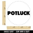 thumbnail image 2 of Potluck Bold Text Self-Inking Rubber Stamp Ink Stamper - Red Ink - Small 3/4 Inch, 2 of 7