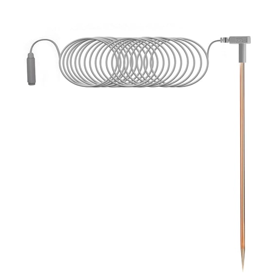 Upgraded 20ft Brass Grounding Rod with Braided Cable for Extreme Weather & Outdoor Electrical