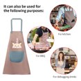 thumbnail image 3 of pitrice Apron Adjustable PVC Sleeveless Apron Pocket Strap Cooking Bib Kitchen Accessory, Type 2, Pink, 3 of 6