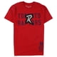 thumbnail image 1 of Mitchell & Ness - Camiseta gráfica para hombre con la primera letra apilada, rojo, mediano, 1 of 2