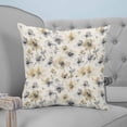 thumbnail image 4 of Gray Beige Floral 20x20 Pillow Covers Set of 2, Spring Modern Botanical Flowers Blossom Throw Pillow Covers Decorative Couch Cushion Case, Microfiber Square Pillowcases for Bedroom Car Living Room, 4 of 7