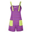 thumbnail image 3 of 2DXuixsh Combishort pour Femmes pour l'Été Combinaison Courte d'Été Décontractée à la Mode Imprimée avec Poches Combinaison Short Violet Taille P, 3 of 5