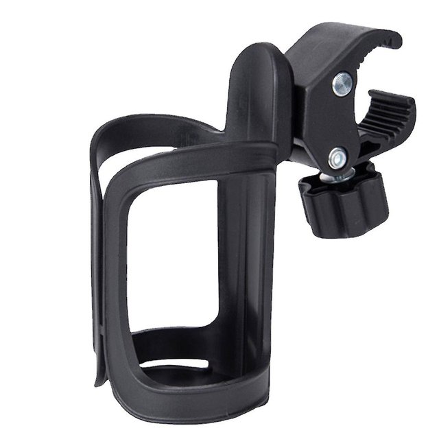 Portavasos de rotación universal de 360 grados Estante de almacenamiento para cochecito de bebé Silla de paseo Bicicleta de montaña Silla de ruedas Biberón negro Soporte para cochecito