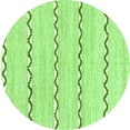 thumbnail image 1 of Ahgly Company Indoor Round Solid Green Modern Area Rugs, 4' Round, 1 of 4