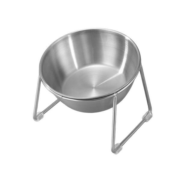 Cuenco para gatos, plato de agua, cuenco con soporte, recipiente de alimentación inclinado, comedero para mascotas Cuenco redondo individual