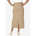 thumbnail image 2 of Jessica London Women's Plus Size Classic Cotton Denim Midi Skirt Pockets Long Jean Skirt, 2 of 4