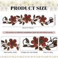 thumbnail image 2 of norband Metal Flower Wall Decor Vintage Spring Metal Flower Wrought Iron Scroll Sculpture 15.7''x3.7'' Farmhouse Leaf Wall Decor with Nails for Summer Bedroom Kitchen Indoor Outdoor(Red), 2 of 12