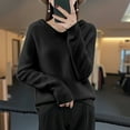 thumbnail image 5 of Womens sweaters Oversized Hooded Sweaters Pullover Soft Knit Casual Crewneck comfy Long Sleeve Cozy Autumn winter knitted tops, 5 of 9