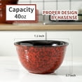 thumbnail image 3 of Soup Bowls Hasense Ceramic, 1,2 L, juego de 4 unidades, regalo de Navidad rojo, 3 of 7
