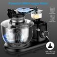 thumbnail image 3 of LINKChef Stand Mixer, 5.3 QT 6-Speed Tilt-Head Electric Stand Mixer, 3-In-1 Kitchen Mixer with Bowl, Dough Hook, Whisk and Beater, Black, 3 of 7