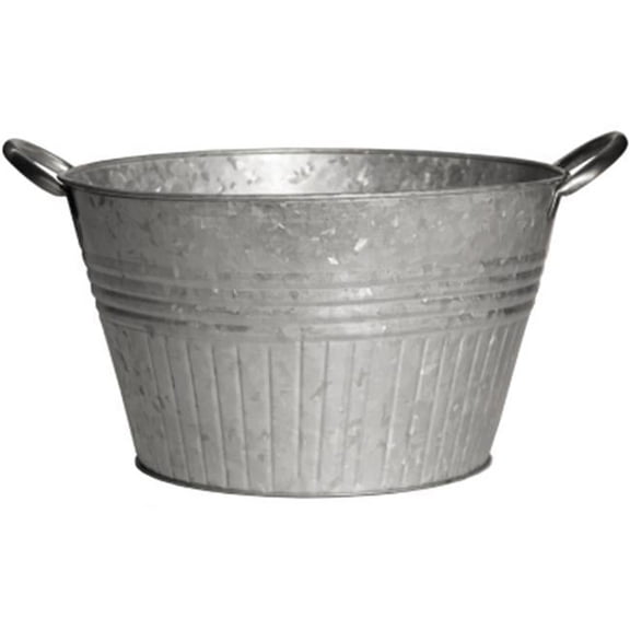 Robert Allen 212004 16 in. Galvanized Round Tub Planter