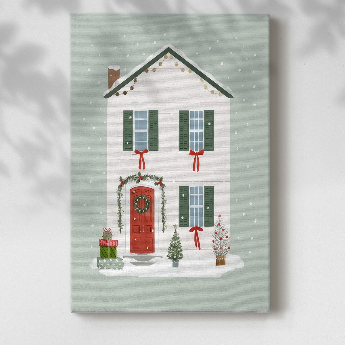 Festive Front Door III- Gallery Wrapped Canvas