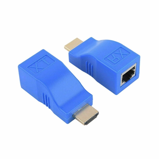 HDMI Extender HDMI to RJ45 Over Cat 5e/6 Network LAN Ethernet Adapter 4K 1080P - Eunyny