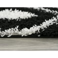 thumbnail image 5 of LBaiet 5' x 7' Black and White Geometric Ikat Rectangular Shag Area Throw Rug, 5 of 7