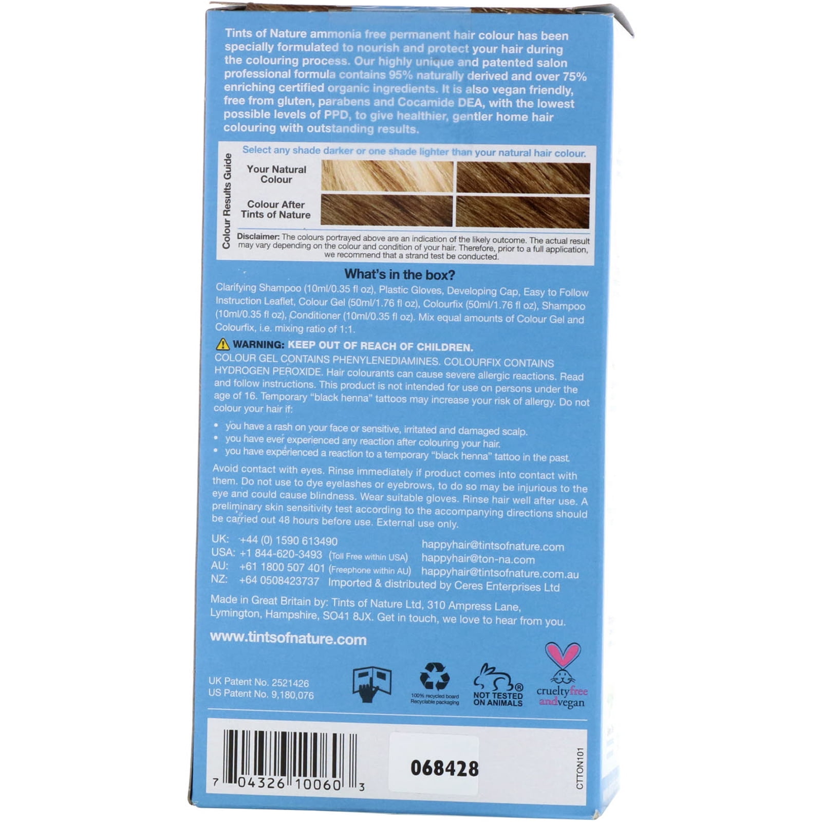 Tints of Nature Permanent Color Natural Dark Blonde 6N 4 4 fl oz 130 ml