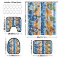 thumbnail image 3 of BZSMCE 4PCS Turtle Escape Shower Curtain Set Bathroom Decorative Set, 3 of 8