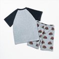 thumbnail image 3 of HCNTES Toddler Baby Boy Summer Clothes Set Cute Truck Print Short Sleeve T-Shirt and Shorts Set Toddler Boy Pajamas Summer Pjs for Boys Size 2-8Y, 3 of 6