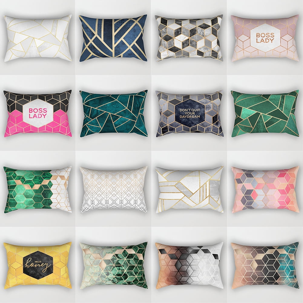 Rectangle Pillows Case Throw Pillow Cushions Cover Home Decor Geometric Cushion 