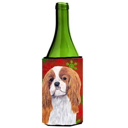 

Cavalier Spaniel Snowflakes Holiday Christmas Wine Bottle Hugger - 24 oz.
