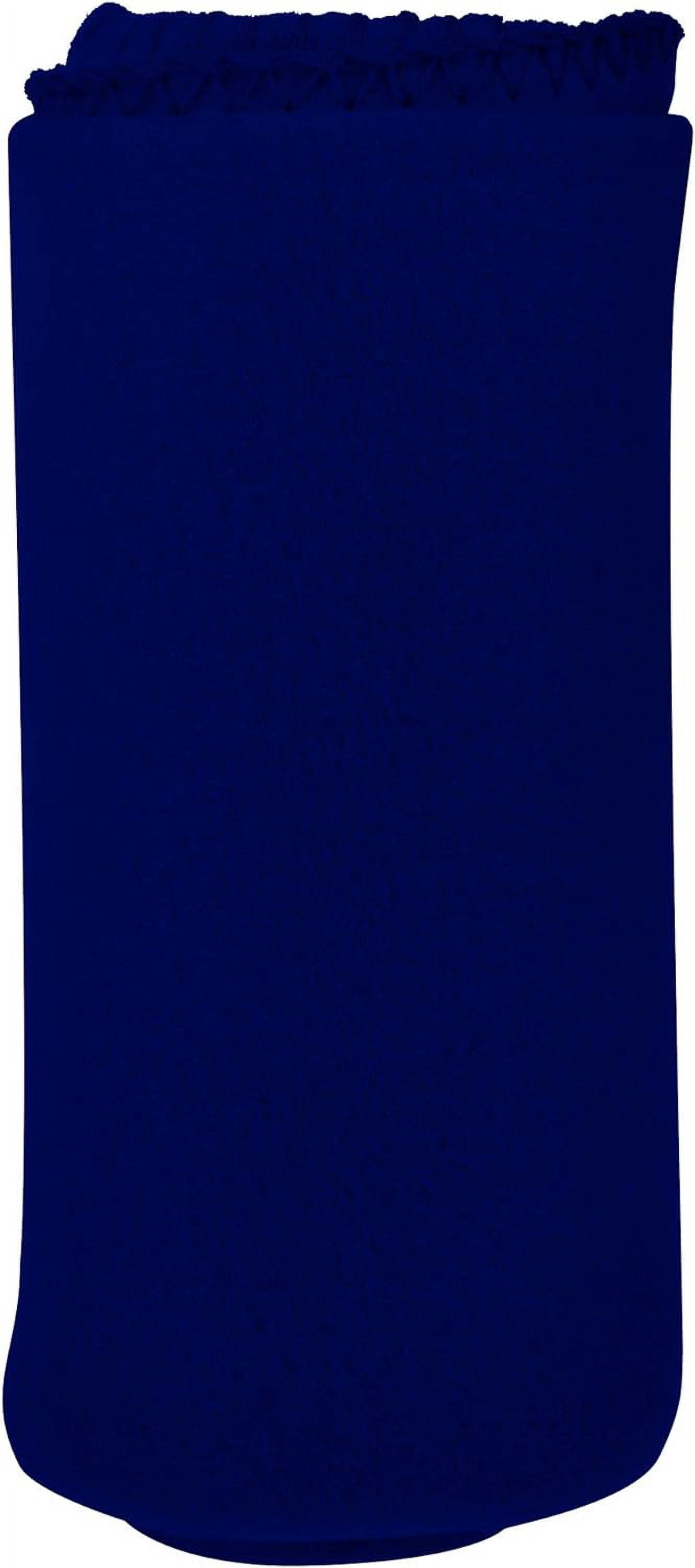 Imperial Home 50” x 60” Soft Fleece Throw Blanket for Home & Travel, Navy Blue 24-Pack