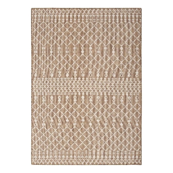 Pemberly Row Modern / Contemporary 5' x 7' Fabric Jute Area Rug