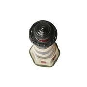 Hosley 8 Inch Tall Coastal Beach Themed Tabletop Resin Lighthouse Blinking Tower Light