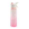 thumbnail image 2 of 700ml 2-in-1 Spray Sports Water Bottle, BPA Free Tritan Mist Spray Drinking Bottle, Leakproof Portable Hydration Cup for Gym, Cycling, Camping, Outdoor Workout,Pink, 2 of 7