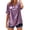 A-Purple, variant on Tiweut Women Short Sleeve Shirts Satin Silk V Neck Loose Button Down Solid Color Tops