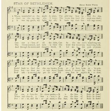 Star of Bethlehem Christmas in Song 1891 Poster Print (18 x 24) - Walmart.com - Walmart.com