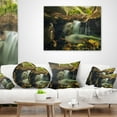 thumbnail image 3 of Designart Wasatch National Forest Waterfall - Landscape Printed Throw Pillow - 16x16, 3 of 4