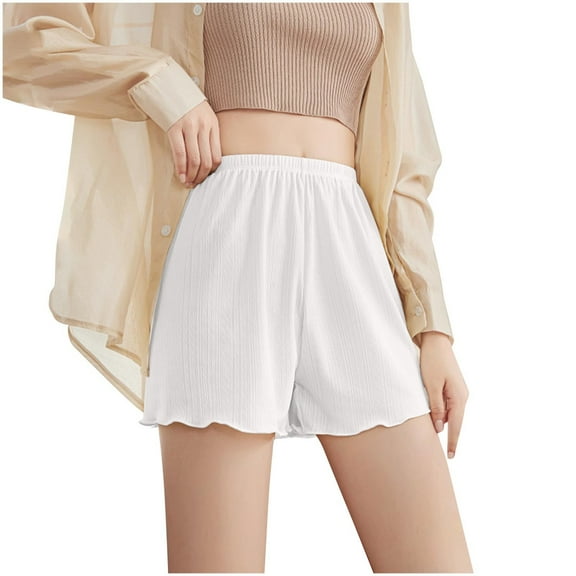 biudgviw Pettipants for Women Ruffle Under Dresses Slip Bloomers Cute Split Skirt High Waisted Summer Lounge Bottoms