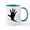 White/Blue Inside, variant on CafePress - Rabbit Hand Shadow - 11 oz Ceramic Mug - Novelty Coffee Tea Cup