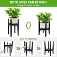 thumbnail image 3 of Adjustable Plant Stand with Tray Indoor Wood Plant Stand Fit ‘‘ to ‘‘ Planter Mid Century Modern Flower Pot Holder Rack(Plant and Pot Not Included) Walnut, 3 of 6