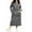 Grey, variant on Women Hooded Maxi Dress Loose Sweatshirt Long Dress Drawstring Hoodie Dresses Light Gray XL