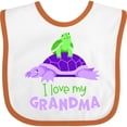 thumbnail image 3 of Inktastic I Love My Grandma Cute Turtle Family Boys or Girls Baby Bib, 3 of 4