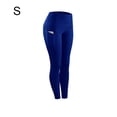 thumbnail image 1 of Leggings Pantalones Elásticos De Yoga De Cintura Alta Fitness Deportes Trajes De Mujer, Azul, S seitruly AP002120-01, 1 of 5